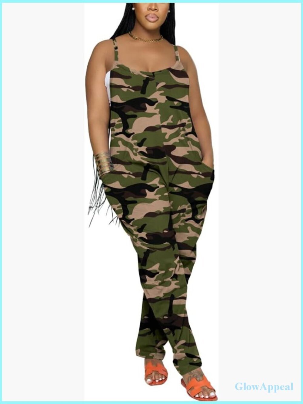 Casual Summer Jumpsuit Sleeveless Loose Baggy Overalls with Pockets